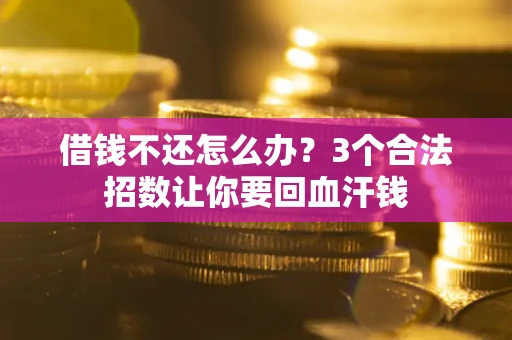 武汉借钱不还怎么办？3个合法招数让你要回血汗钱