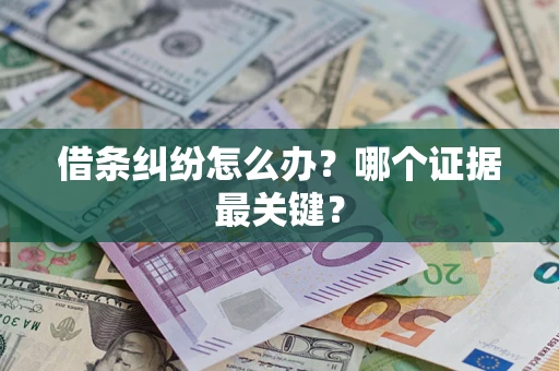武汉借条纠纷怎么办?哪个证据最关键? 武汉借条纠纷怎么办?哪个证据最关键?